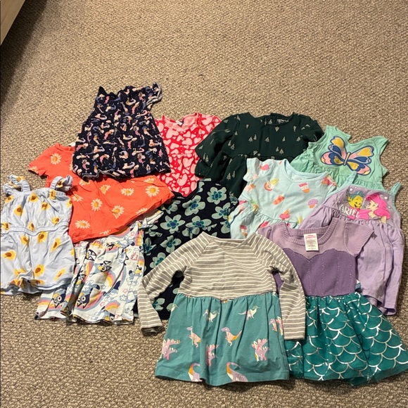Other - Girls Mixed Dress Lot - Colorful Floral & Character Prints